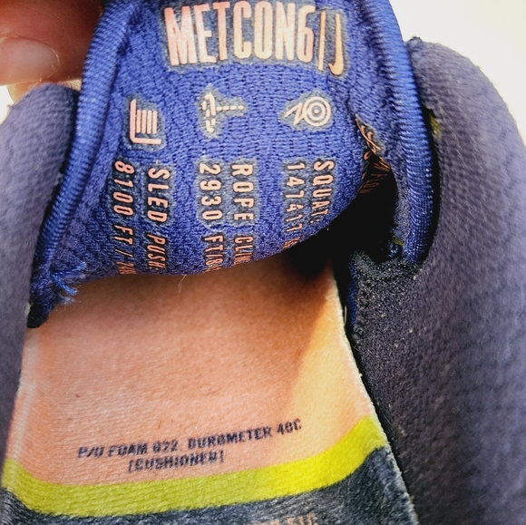 Nike Metcon 6 Deep Royal Blue Bright Mango Training Cross Fit Sneakers Size 8 - Picture 10 of 10